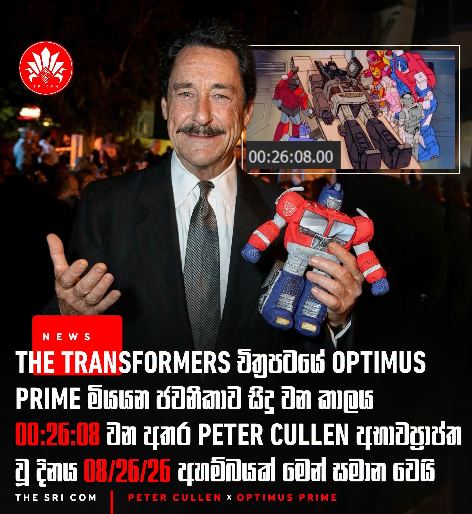 Transformers fans notice Peter Cullen's death date matches Optimus Prime's final moment