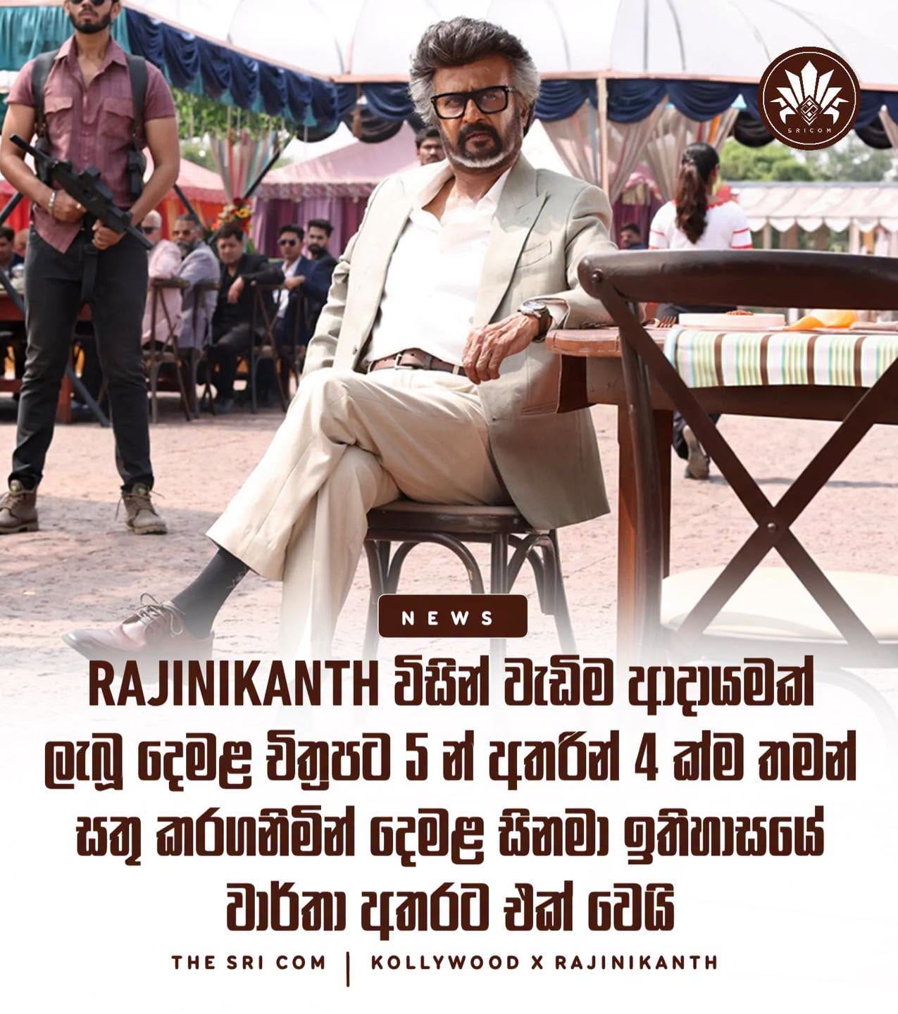 Rajinikanth dominates Kollywood box office with four of top five highest grossing Tamil films