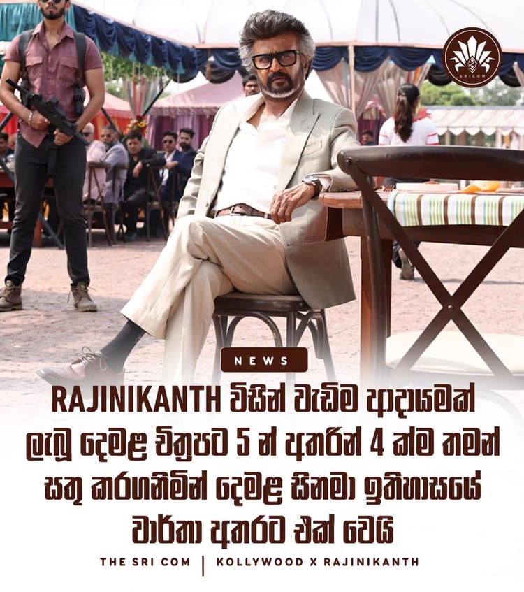 Rajinikanth dominates Kollywood box office with four of top five highest grossing Tamil films
